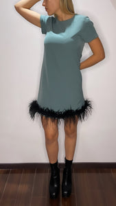 Vestido plumas premium